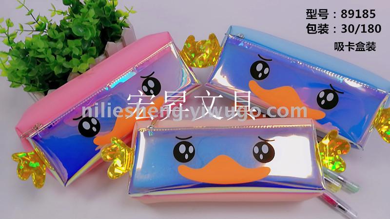 Animal suction card pen bag cartoon stationery bag waterproof large capacity storage box convenience storage bag student pencil box Animal suction card pen bag cartoon stationery bag waterproof large capacity storage box convenience storage bag student pencil box