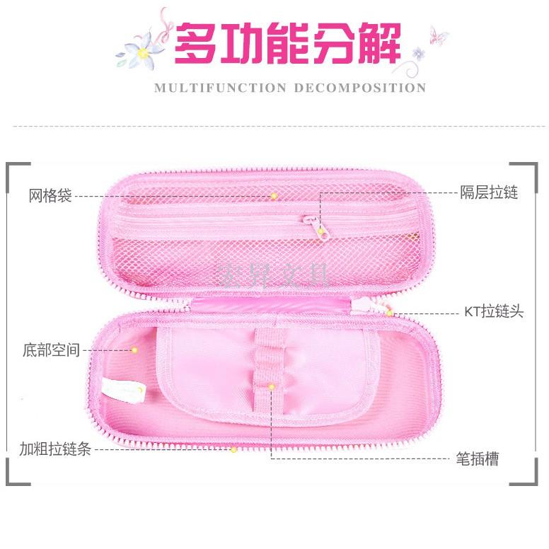The Car EVA pen bag storage box large capacity 3 d waterproof pencil bag storage writing box student cartoon pen box