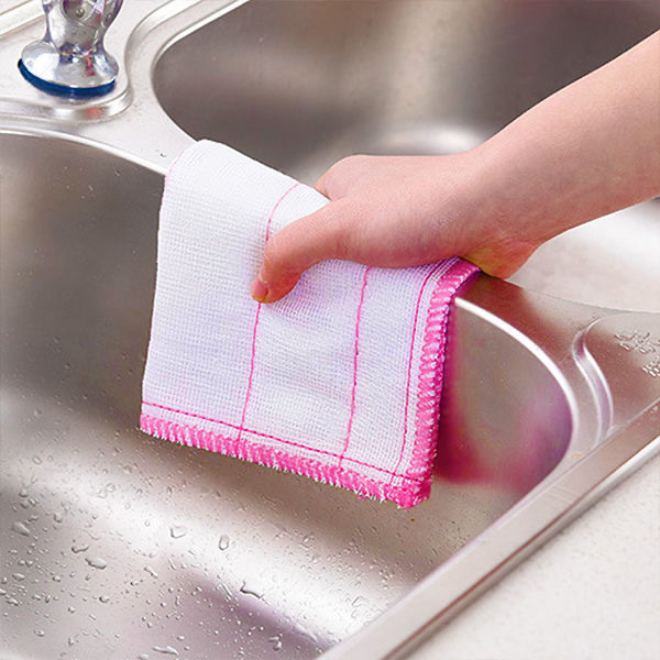 Oil-Free Kitchen 5-Layer 28*28 Rag Absorbent Towel Thickened Household Cleaning Towel Brush Bowl to Clean a Table Dishcloth