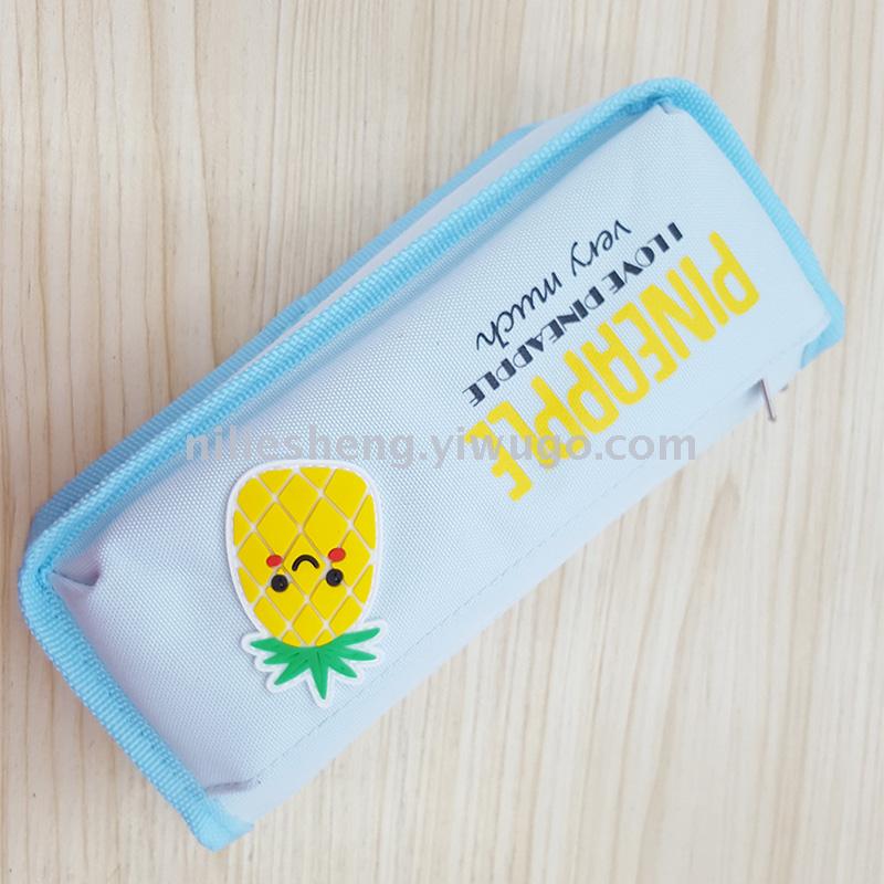 Absorbent pen bag with three zipper sports also students waterproof high - capacity nylon cartoon high quality pen box