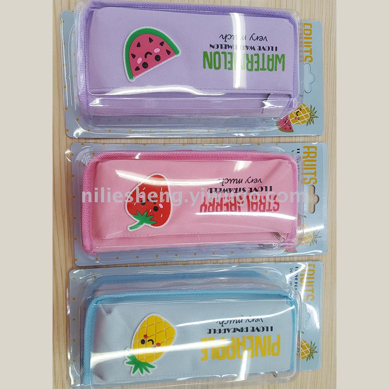 Absorbent pen bag with three zipper sports also students waterproof high - capacity nylon cartoon high quality pen box