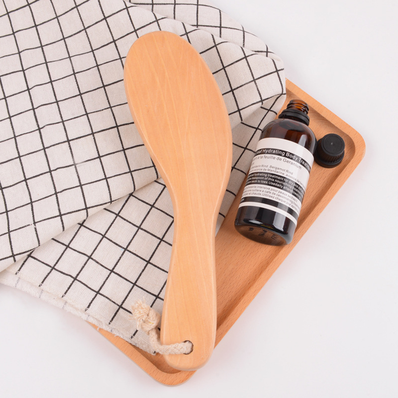Wooden Bristle Bath Brush Curved Handle Chicken Leg Brush Clean Body Bath Brush Fat Dry Brushing Bath Massage Refresh