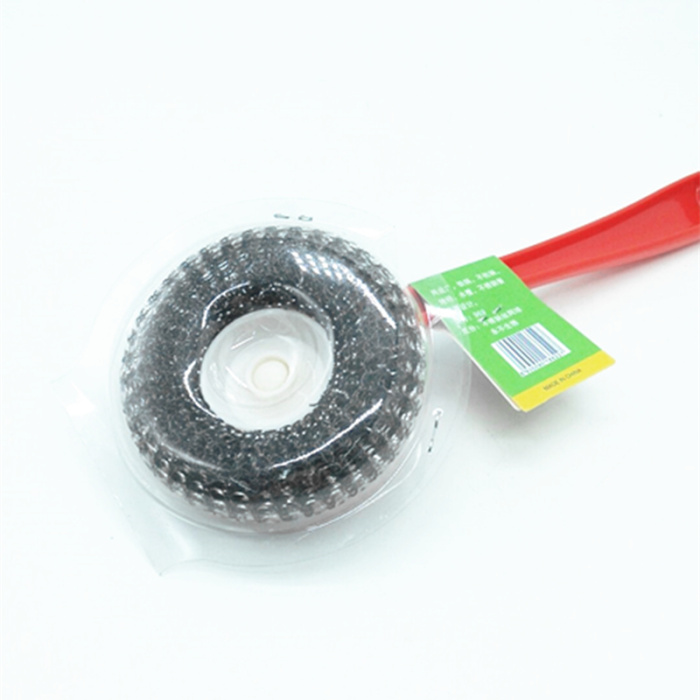 Steel wire long handle pot brush can be hanging clean brush to oil wash pot brush