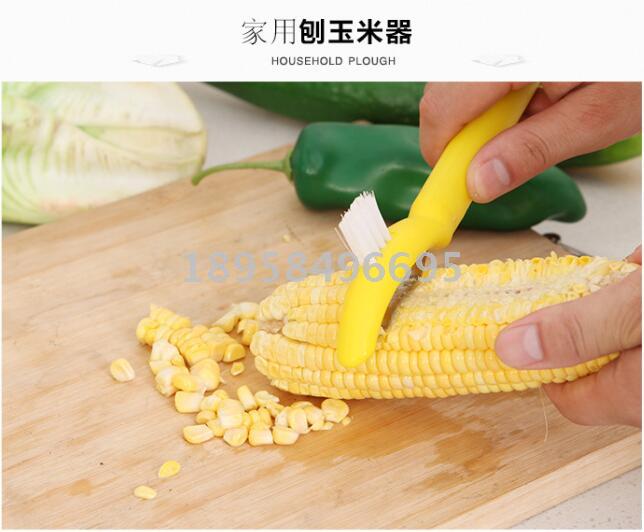 A kitchen peeler with a clean brush corn planer thresher to peel corn to the granulator