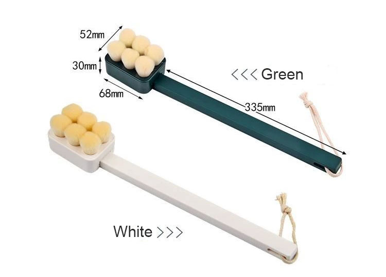 Korean Shower Brush,Back Washer for Men Women, Long Handle Body Brush Wet Body Clean Tools Natural Bristle Exfoliator
