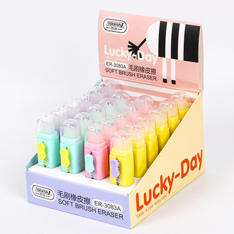 Tuzhuang stretch rubber brush pupils with creative push-pull rubber wipe clean