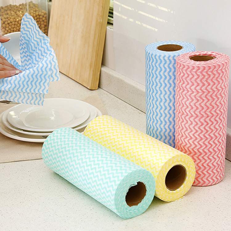 Kitchen Non-Woven Disposable Rag Free Cutting Multi-Purpose Oil-Free Cleaning Cloth Breakpoint Scouring Pad Dish Towel