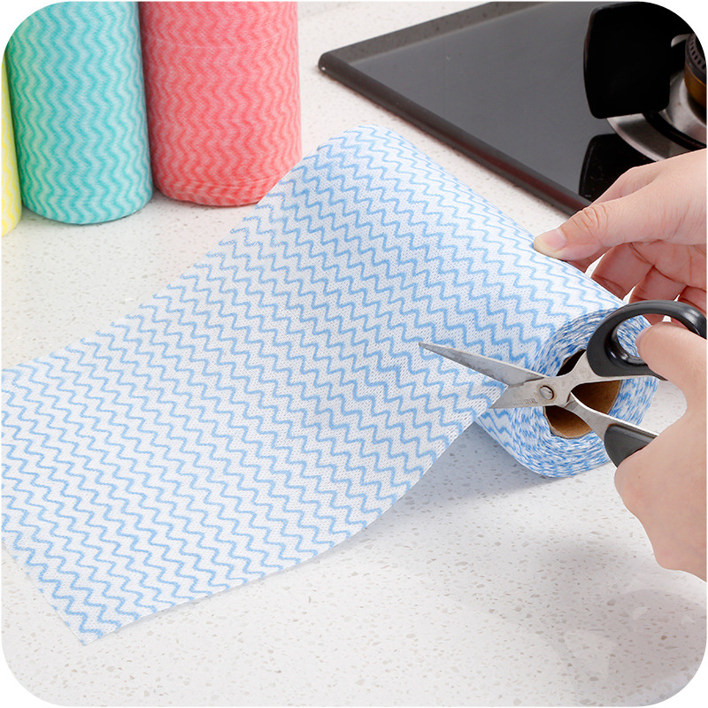 Kitchen Non-Woven Disposable Rag Free Cutting Multi-Purpose Oil-Free Cleaning Cloth Breakpoint Scouring Pad Dish Towel