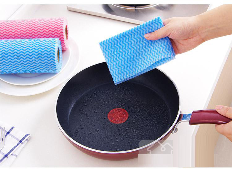 Kitchen Non-Woven Disposable Rag Free Cutting Multi-Purpose Oil-Free Cleaning Cloth Breakpoint Scouring Pad Dish Towel