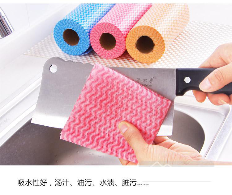 Kitchen Non-Woven Disposable Rag Free Cutting Multi-Purpose Oil-Free Cleaning Cloth Breakpoint Scouring Pad Dish Towel