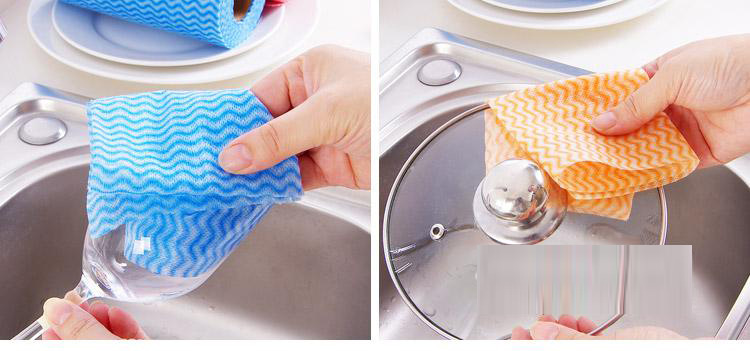 Kitchen Non-Woven Disposable Rag Free Cutting Multi-Purpose Oil-Free Cleaning Cloth Breakpoint Scouring Pad Dish Towel