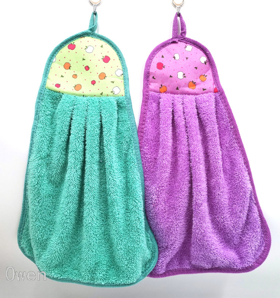 Hand Towel Hanging Cute Absorbent Korean Hand Cloth Towel Bathroom Artifact Kitchen Supplies Children Fork PA
