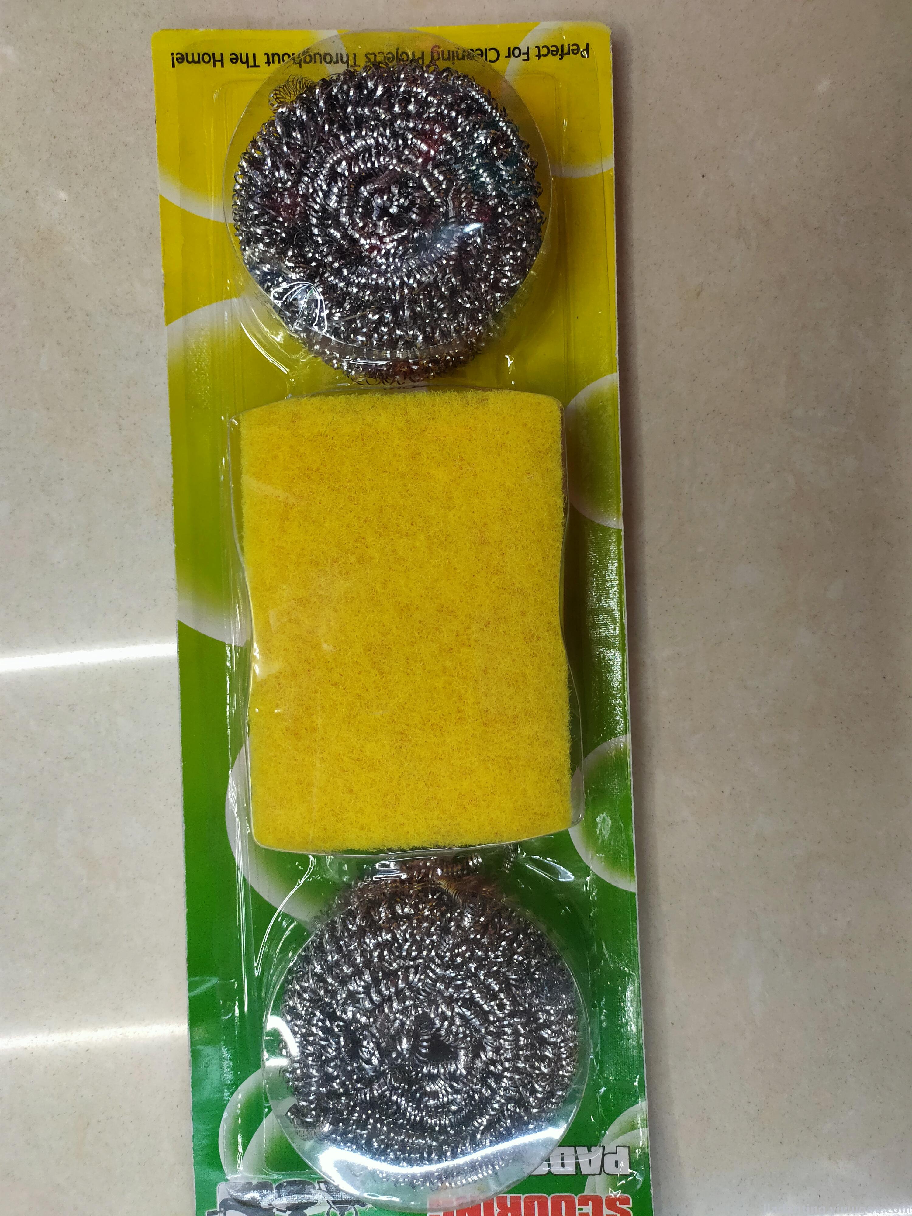 Stainless steel cleaning ball dishwashing sponge set cleaning wire ball dishwashing towel kitchen supplies Stainless steel cleaning ball dishwashing sponge set cleaning wire ball dishwashing towel kitchen supplies