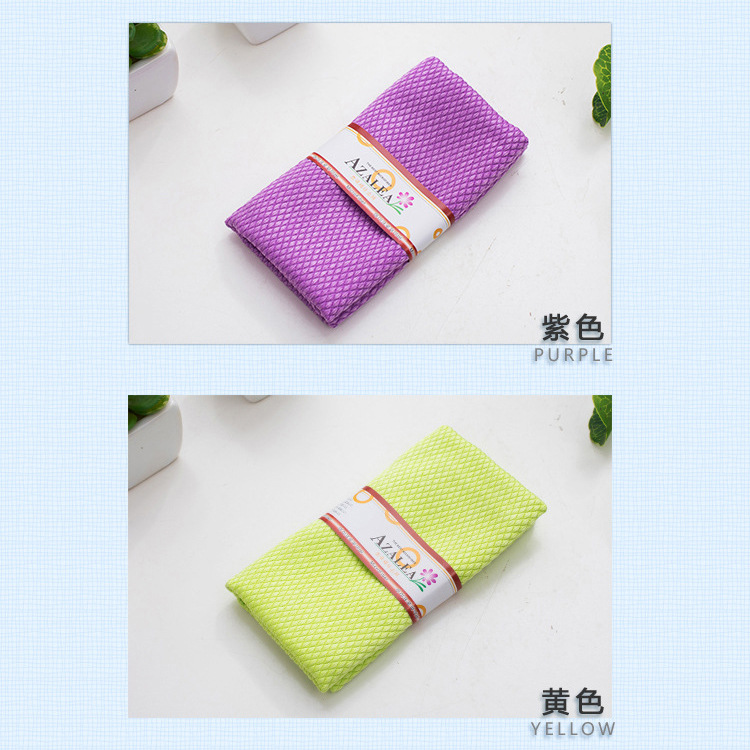 Fish Scale Cloth Thickened Absorbent Cloth Wipe Glass Cloth No Lint Kitchen Housework Cleaning Towel Live WeChat E-Commerce