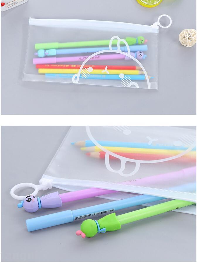 Stationery cute pull side storage bag environmental pvc file bag bill data bag pen bag cosmetics store