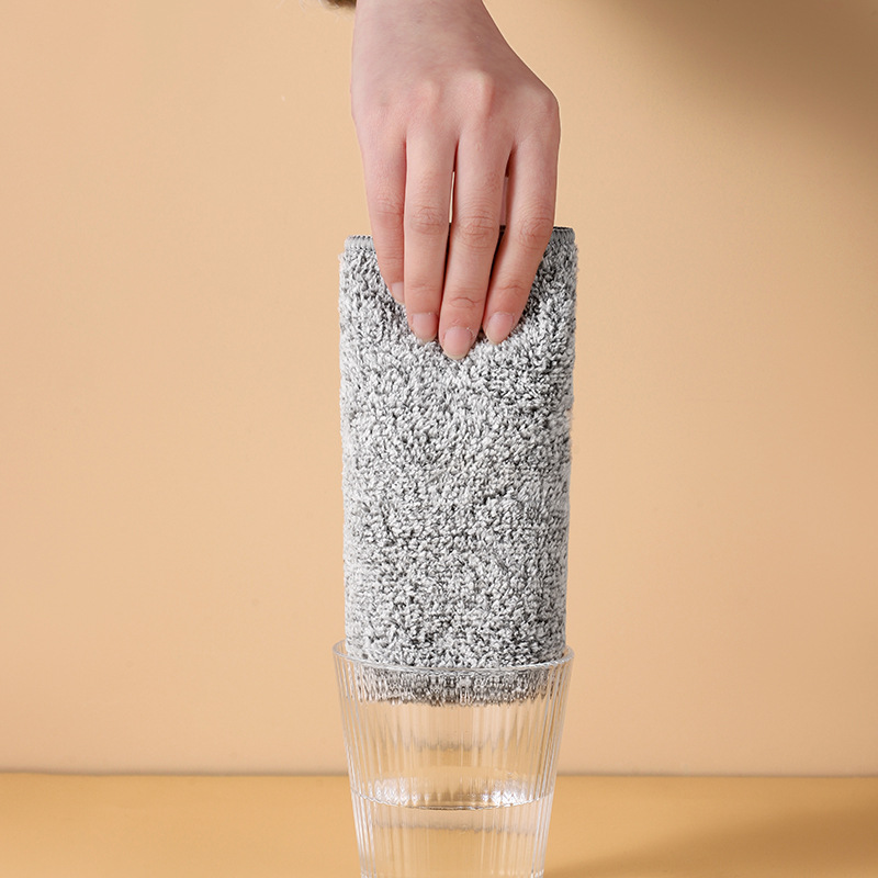 Bamboo Charcoal Rag Kitchen Oilproof Decontamination Thickened Dish Towel Dishwashing Rag to Clean a Table Absorbent Oil Removal Easy to Clean
