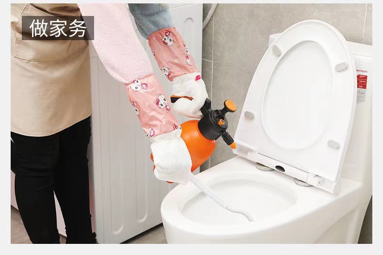 Bamboo Fiber Gloves Long Waterproof Oil-Free Rag Gloves Dish Towel Kitchen Cleaning Household Gloves Winter Women
