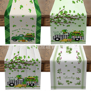 Amazon Foreign Trade New Independence Day Table Runner Dwarf Kitchen Unit Decorative Cotton Linen Tea Table Towel Tablecloth