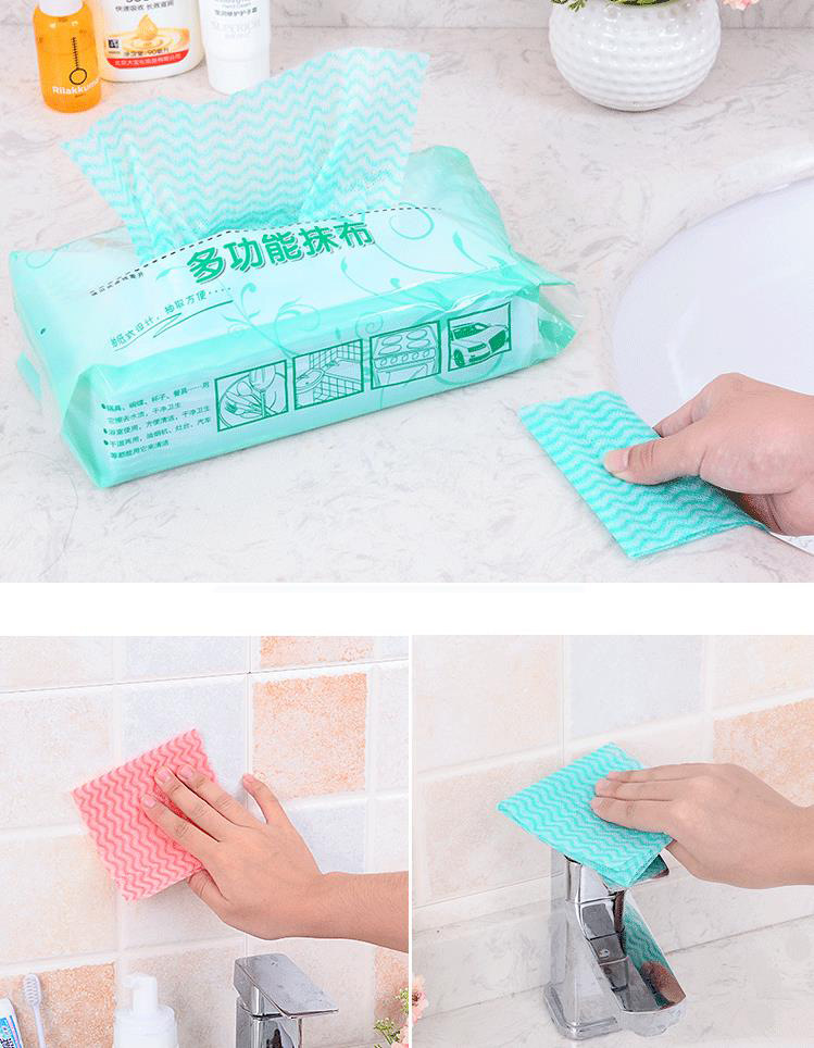 Disposable Non-Woven Disposable Rag Kitchen Lazy Dishcloth Removable Dish Towel Cleaning Cloth