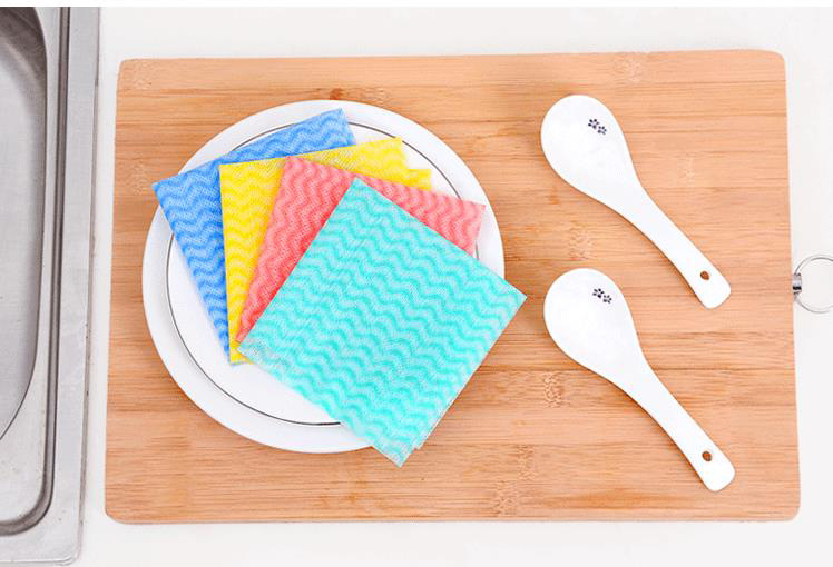 Disposable Non-Woven Disposable Rag Kitchen Lazy Dishcloth Removable Dish Towel Cleaning Cloth