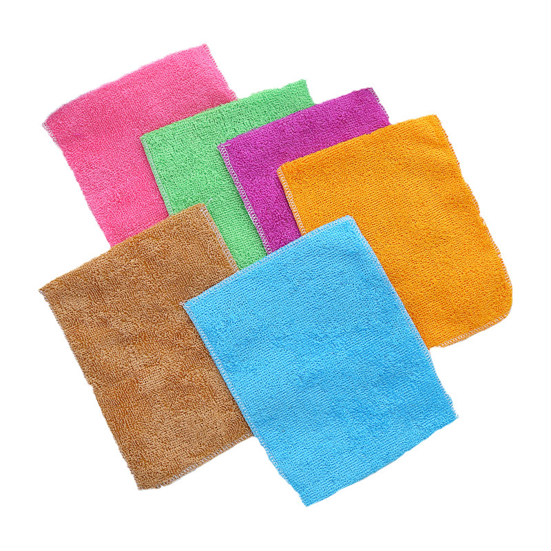Dish Towel Life Department Store Kitchen Cleaning Rag Bamboo Fiber Scouring Pad Factory Wholesale Oil Removal Dish Towel