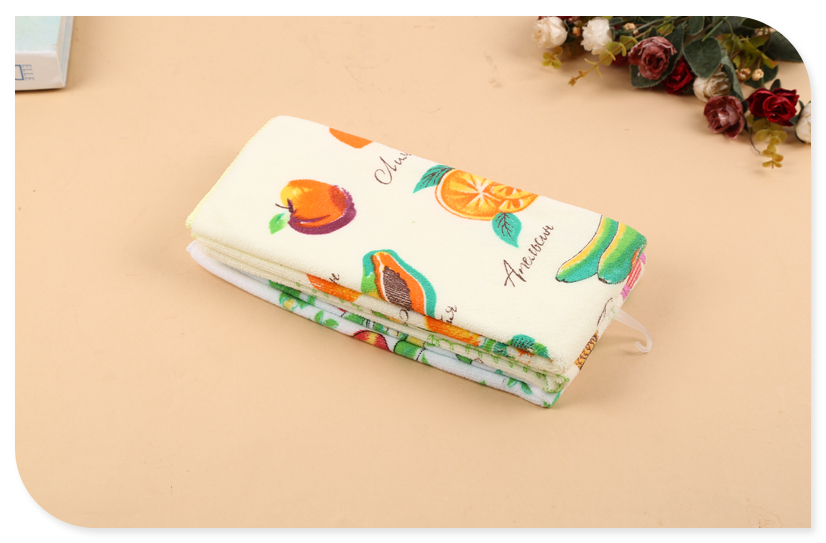 Factory direct sale ultra fine print tea towel flower fruit teapot tea towel kitchen towel.