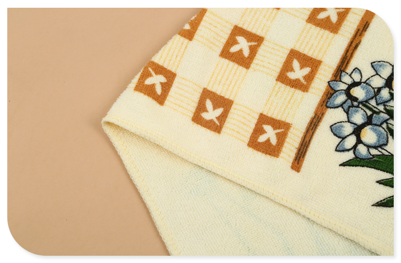 Factory direct sale ultra fine print tea towel flower fruit teapot tea towel kitchen towel.
