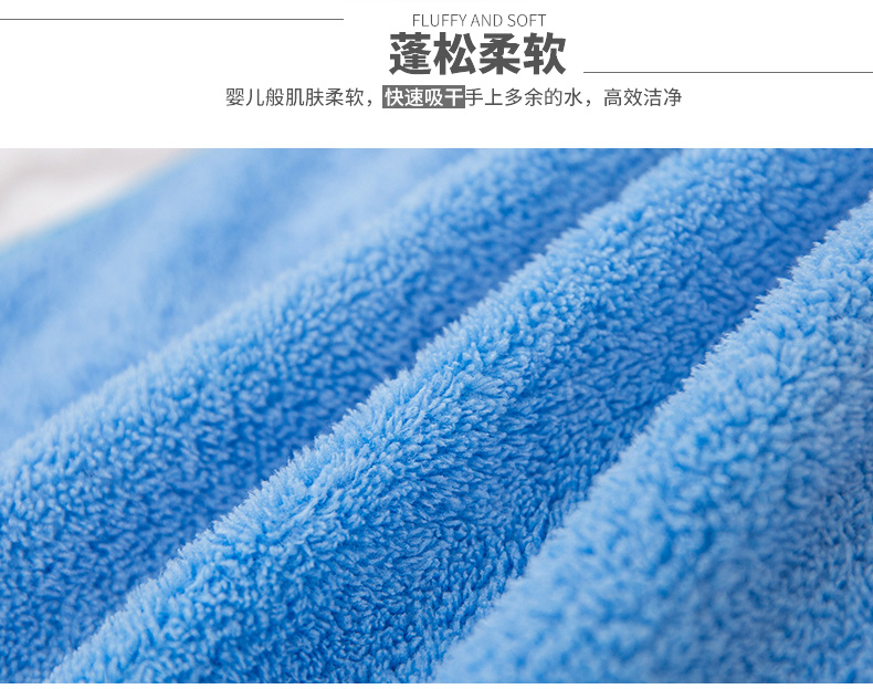 Hand Towel Wholesale Coral Fleece Thickened Cute Cartoon Towel Hanging Hanging Child Absorbent Kitchen Customization Hand Towel