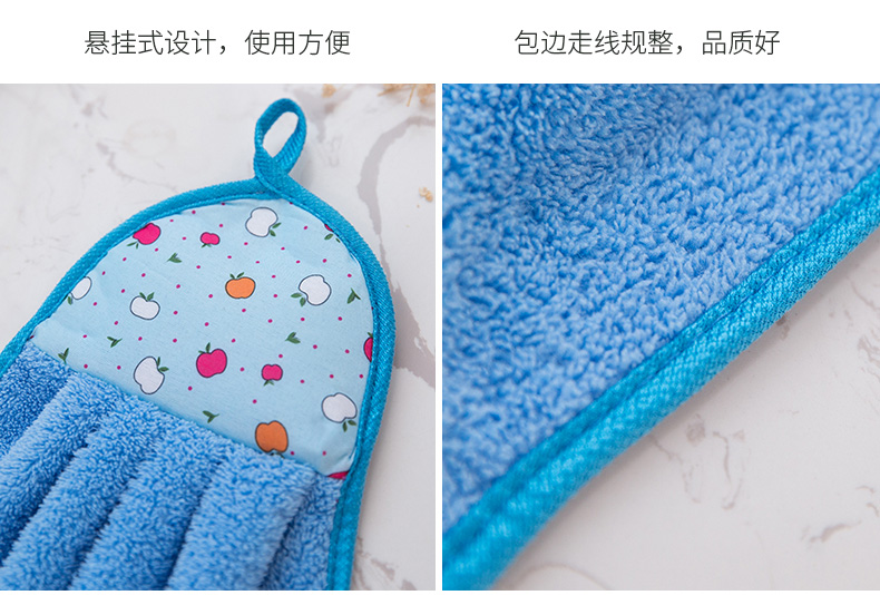 Hand Towel Wholesale Coral Fleece Thickened Cute Cartoon Towel Hanging Hanging Child Absorbent Kitchen Customization Hand Towel