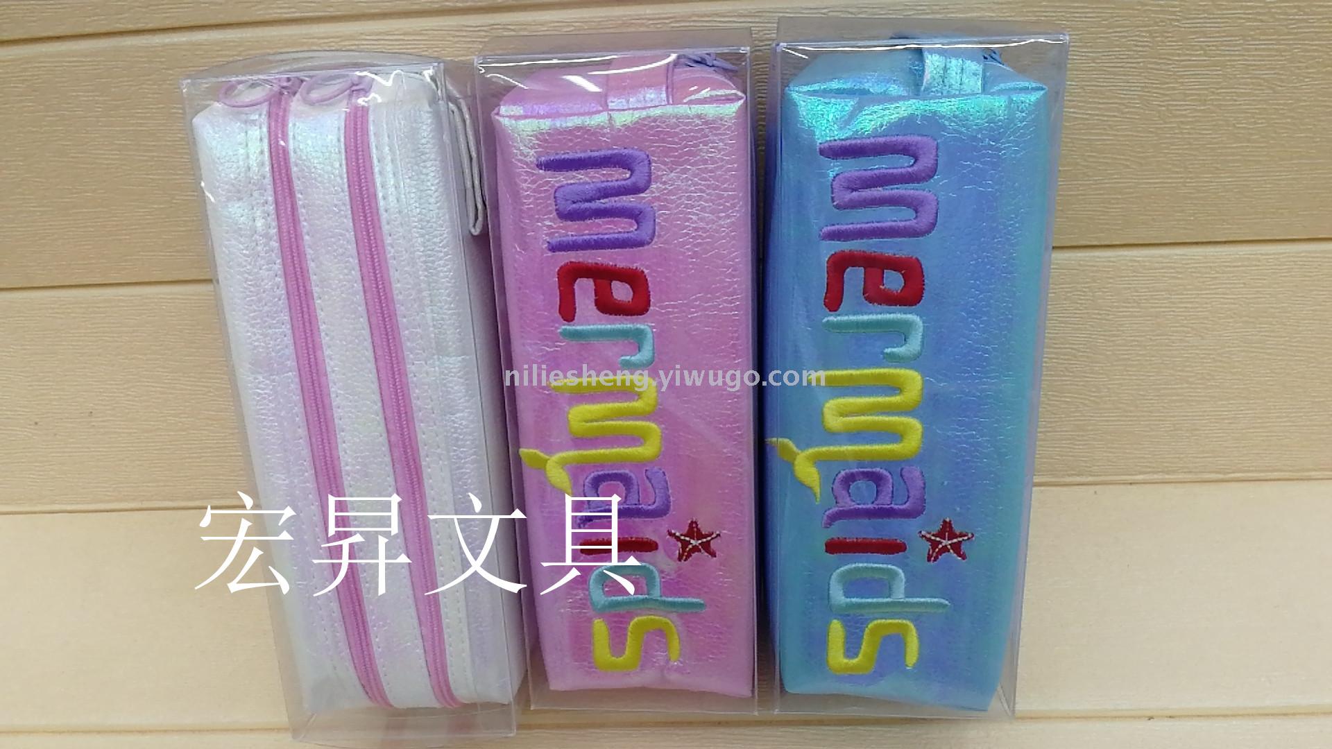 Korean Alphabet pen bag Cartoon Double pencil bag large capacity storage bag storage box as Macro rise writing case