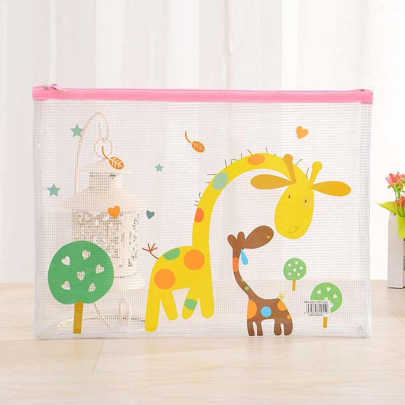 Rui li office stationery A5 pull chain envelope to transparent PVC elephant custom wholesale paper pen bag manufacturer