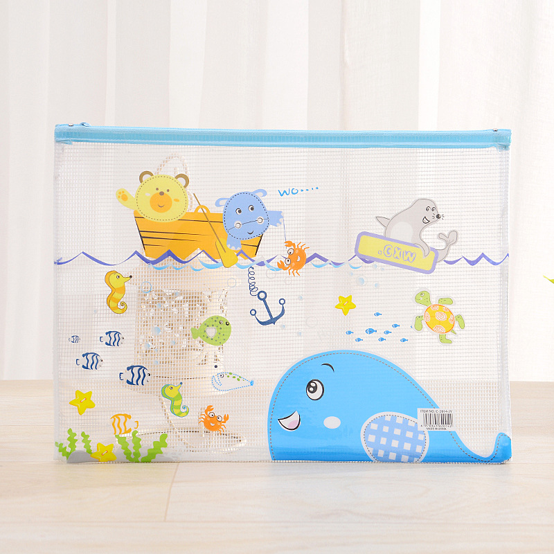 Rui li office stationery A5 pull chain envelope to transparent PVC elephant custom wholesale paper pen bag manufacturer