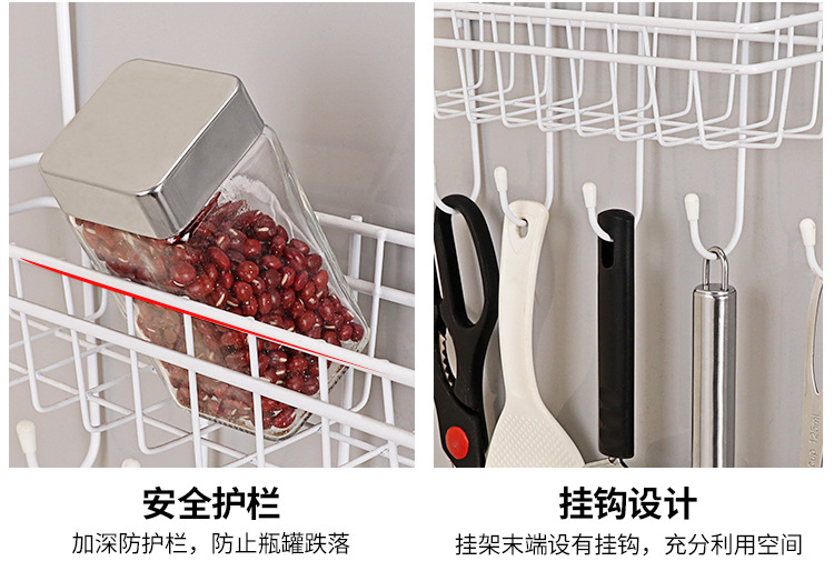 Kitchen supplies magnetic refrigerator hanger plastic bag paper towel side Wall Storage