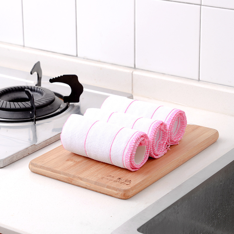 1364 Kitchen 5-Layer Quilted Dishcloth Tablecloth Rag Cotton Yarn Dish Towel Small Square Towel Rag Single Piece