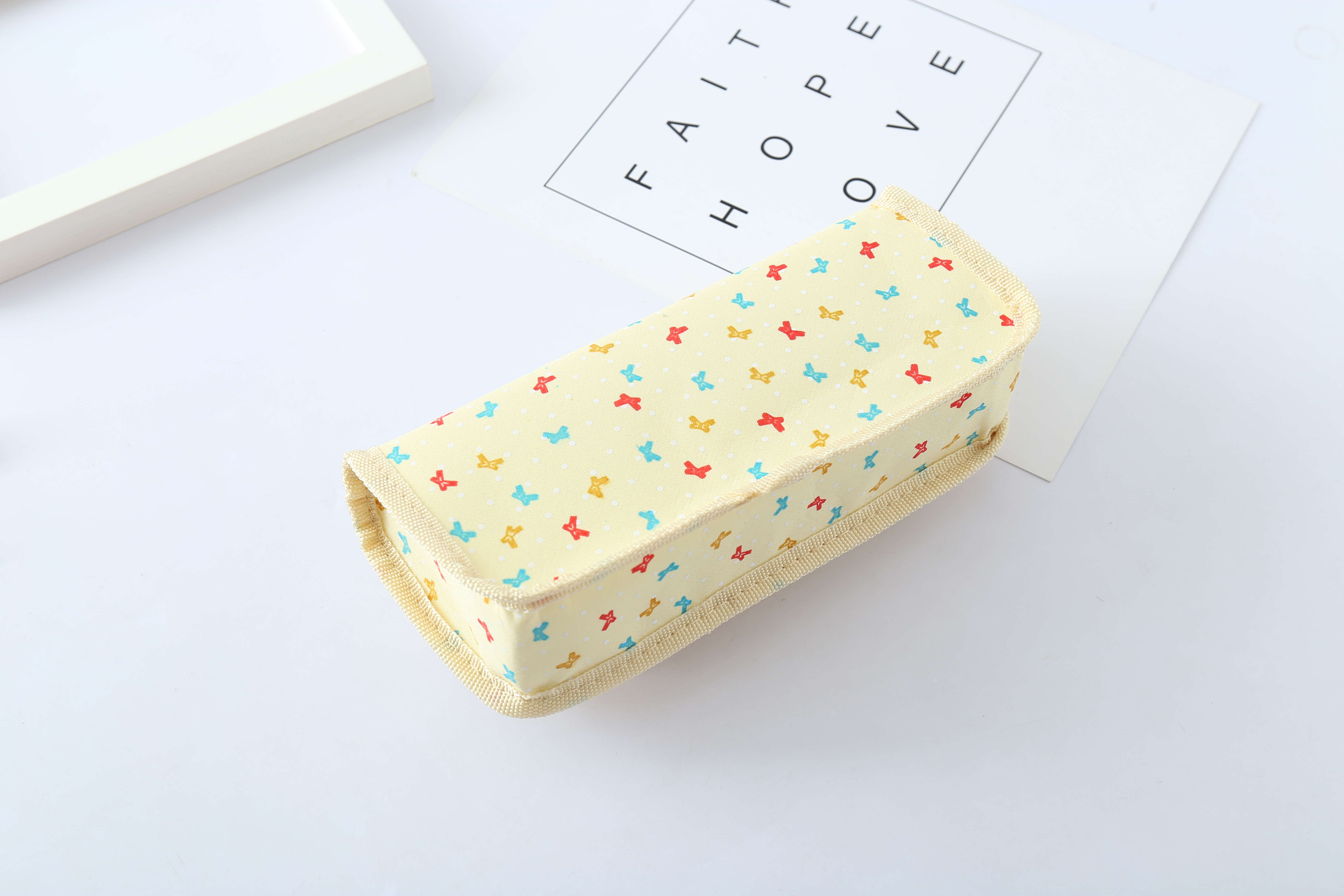 Rayleigh Stationery Bunny head Butterfly Pen bag Female Secondary school students Simple Large Capacity creative writing case primary and Secondary school students