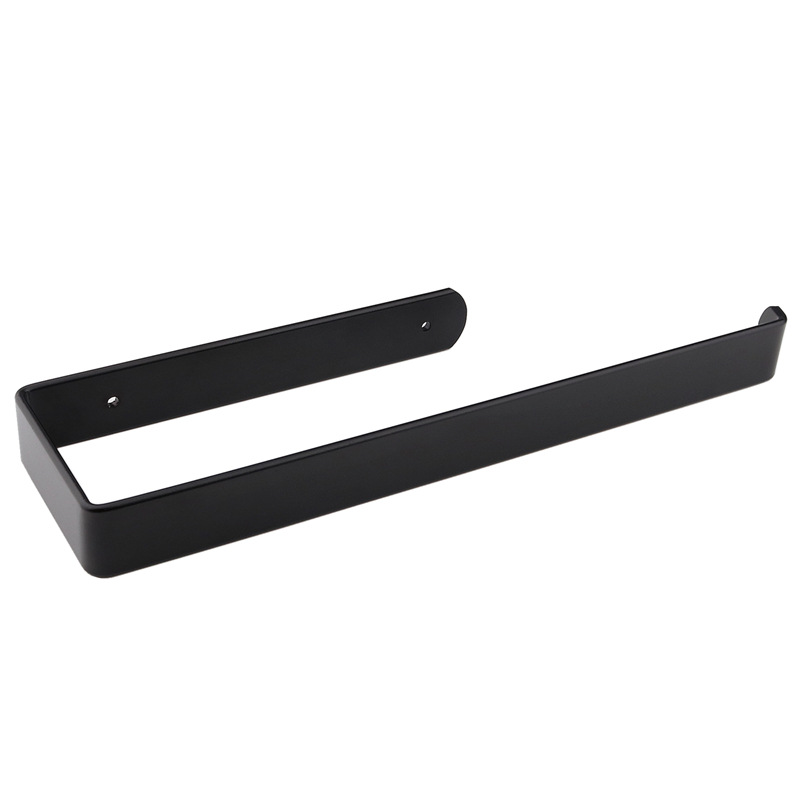 Nordic Black Alumimum Kitchen Towel Rack Punch-Free Bathroom Toilet Set Roll Stand Tissue Rack