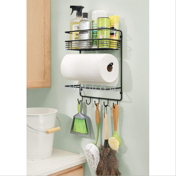 Multi-function kitchen paper towel is worn to defend bath household to store content to wear hole side wall is hanged  