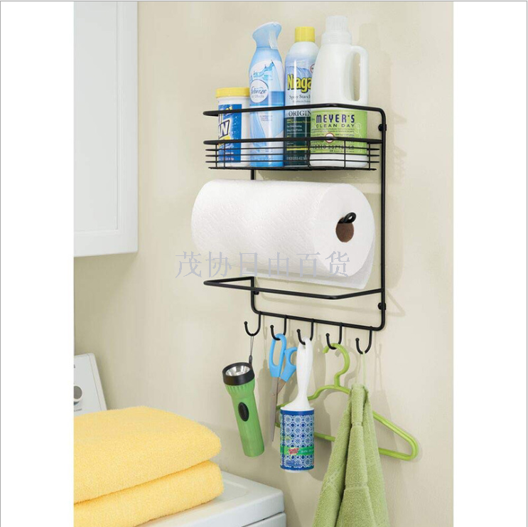 Multi-function kitchen paper towel is worn to defend bath household to store content to wear hole side wall is hanged  