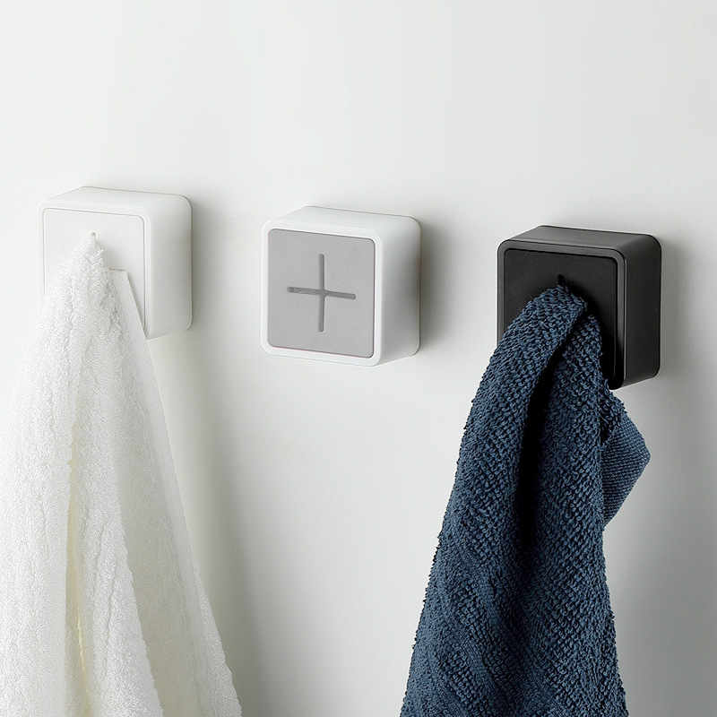 Creative Kitchen Kitchen cleaning towel clip Plastic towel storage plug hook behind the door hook