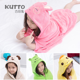 Factory Direct Sales Coral Fleece Hanging Hand Towel Kids' Towel Cartoon Kitchen Bathroom Home Small Square Towel Wholesale