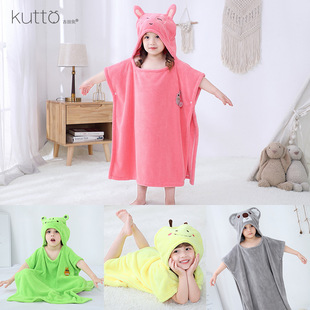 Factory Direct Sales Coral Fleece Hanging Hand Towel Kids' Towel Cartoon Kitchen Bathroom Home Small Square Towel Wholesale