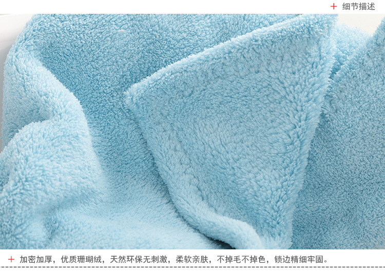 Factory Direct Sales Coral Fleece Hanging Hand Towel Kids' Towel Cartoon Kitchen Bathroom Home Small Square Towel Wholesale