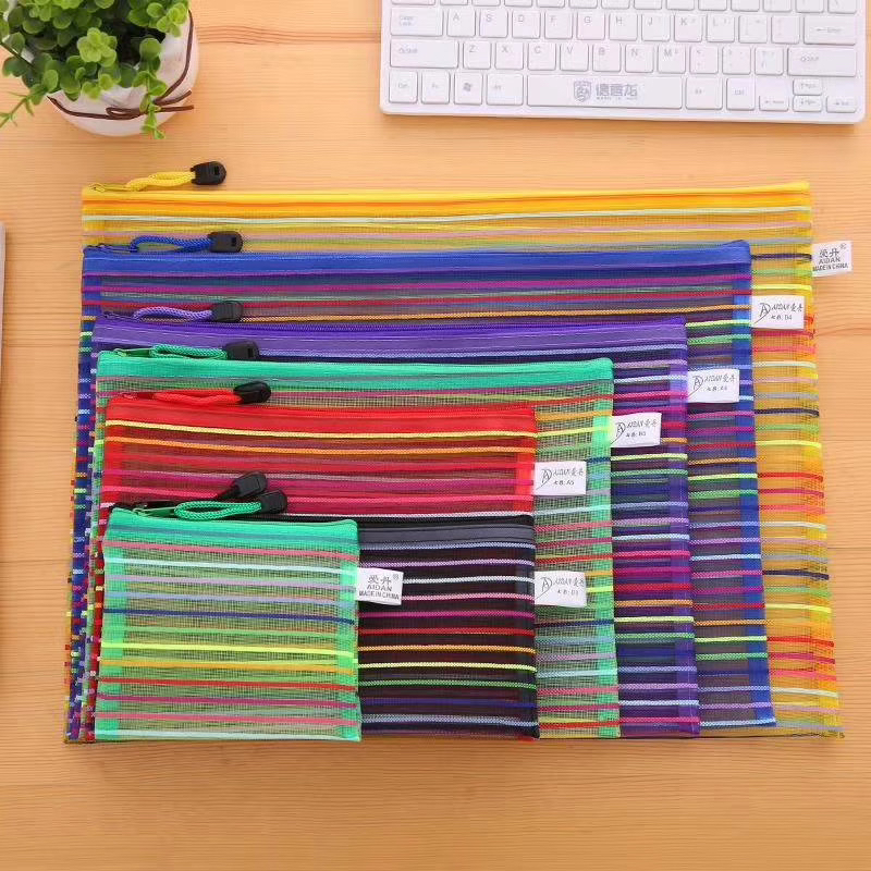 Specification Document Multi-document Note bag seven rainbow stripe zipper Stationery bag material pen bag can be customized batch Specification Document Multi-document Note bag seven rainbow stripe zipper Stationery bag material pen bag can be customized batch