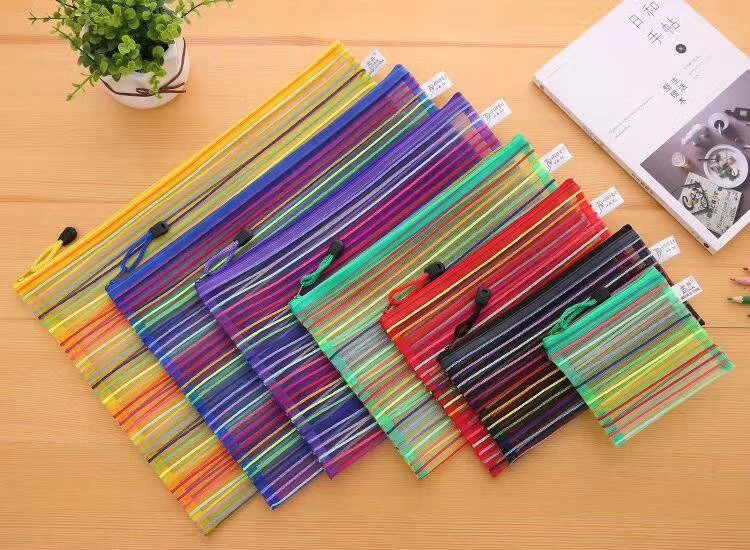 Specification Document Multi-document Note bag seven rainbow stripe zipper Stationery bag material pen bag can be customized batch Specification Document Multi-document Note bag seven rainbow stripe zipper Stationery bag material pen bag can be customized batch