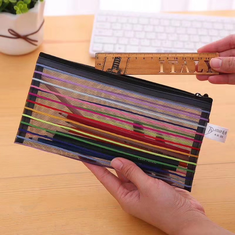 Specification Document Multi-document Note bag seven rainbow stripe zipper Stationery bag material pen bag can be customized batch Specification Document Multi-document Note bag seven rainbow stripe zipper Stationery bag material pen bag can be customized batch