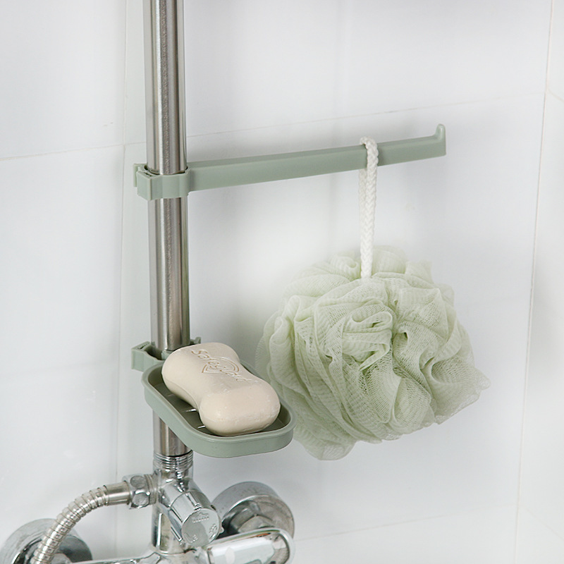 Kitchen Rack Faucet Sink Storage Rack Drain Rack Bathroom Towel Rack Clip-on Storage Rod