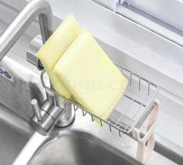 Tap water rack sink for household kitchen supplies sink sponge towel rack without holes