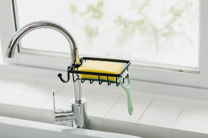 Tap water rack sink for household kitchen supplies sink sponge towel rack without holes