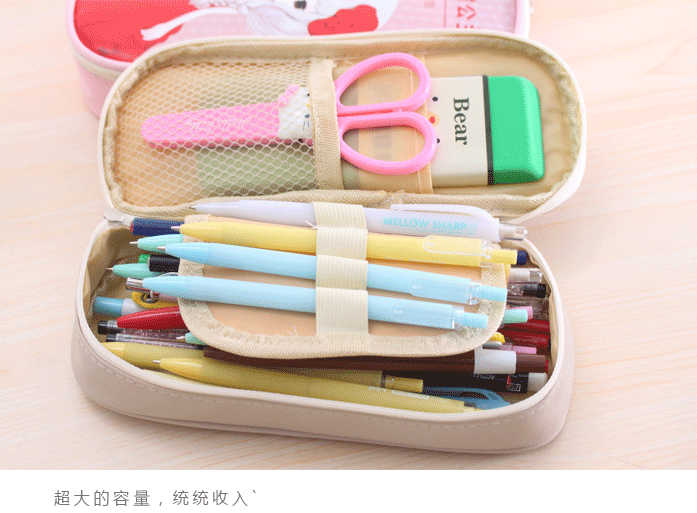 Student pencil bag stationery bag multi-functional pencil bag PU pen bag stationery bag produced and sold by ourselves Student pencil bag stationery bag multi-functional pencil bag PU pen bag stationery bag produced and sold by ourselves