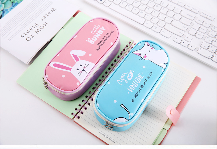 Self-produced and self-marketing student pencil bag stationery bag pencil bag PU high-grade pen bag stationery bag